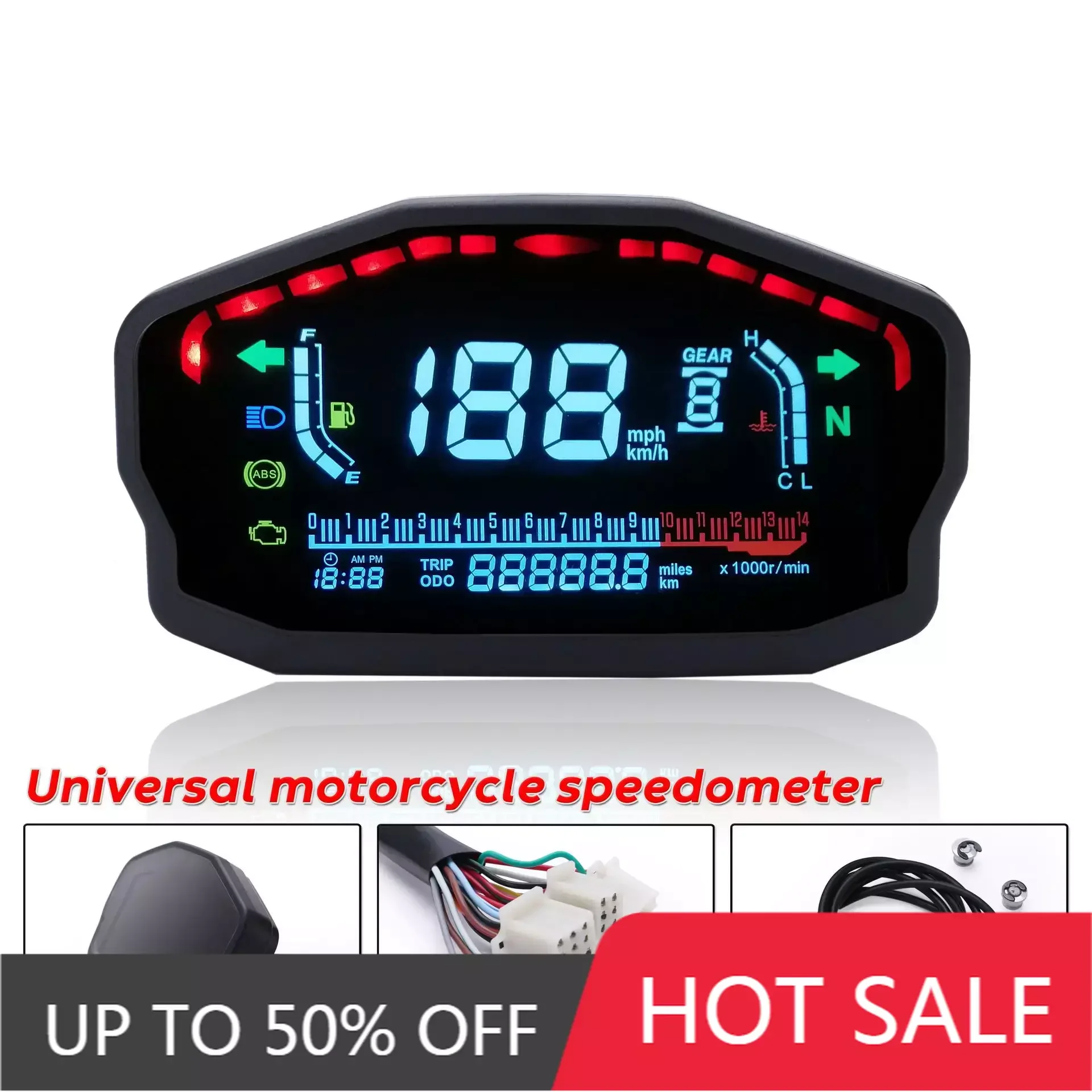 Universal LED Liquid Crystal Speedometer Digital Odometer Backlight Odometer FOR Honda Ducati Kawasaki Suzuki
Universal LED Liquid Crystal Speedometer Digital Odometer Backlight Odometer FOR Honda Ducati Kawasaki Suzuki