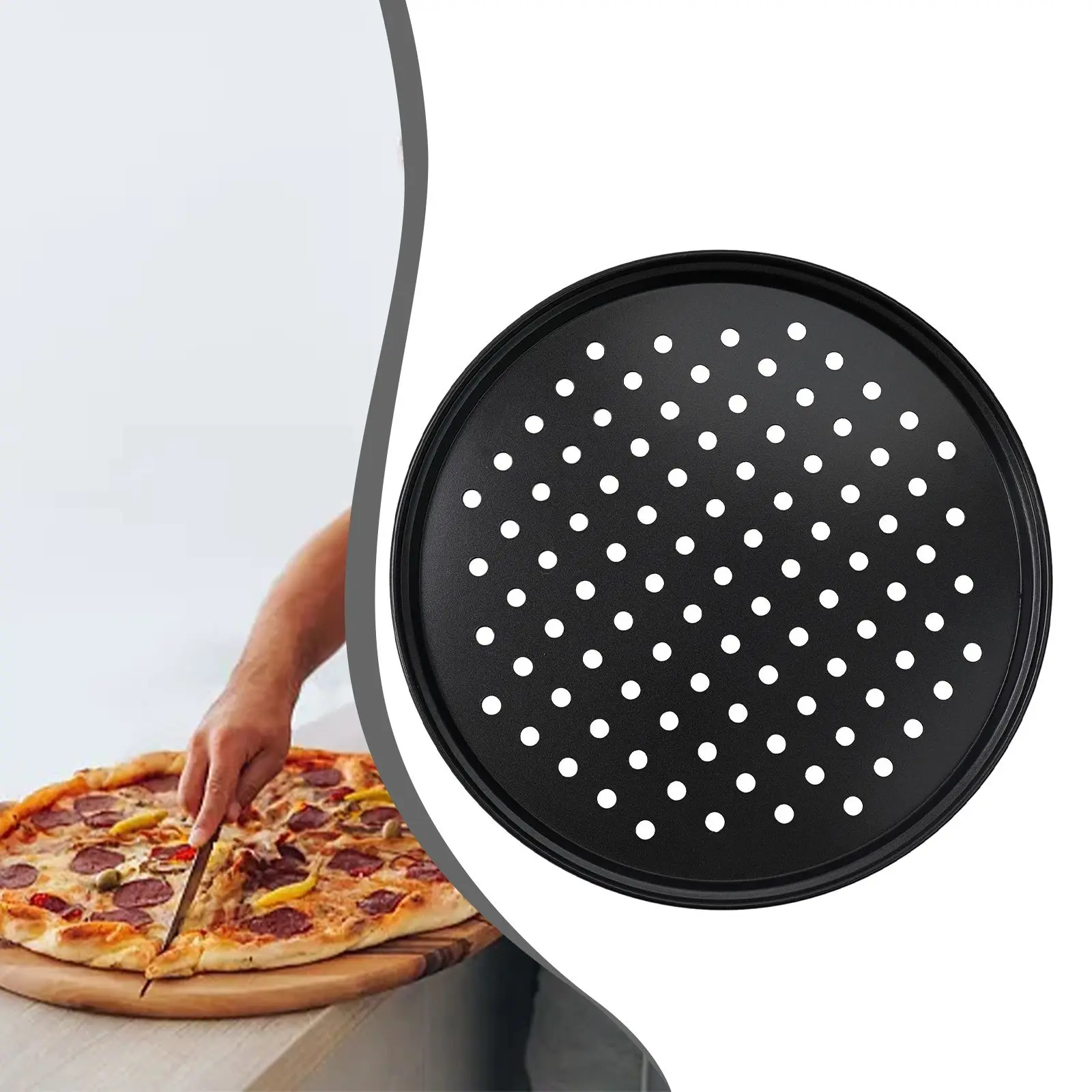 24.5cm/28cm/32cm Size Non-stick Perforated Perforated Pizza Pan Round Shape High Quality High Temperature Resistant
24.5cm/28cm/32cm Size Non-stick Perforated Perforated Pizza Pan Round Shape High Quality High Temperature Resistant
