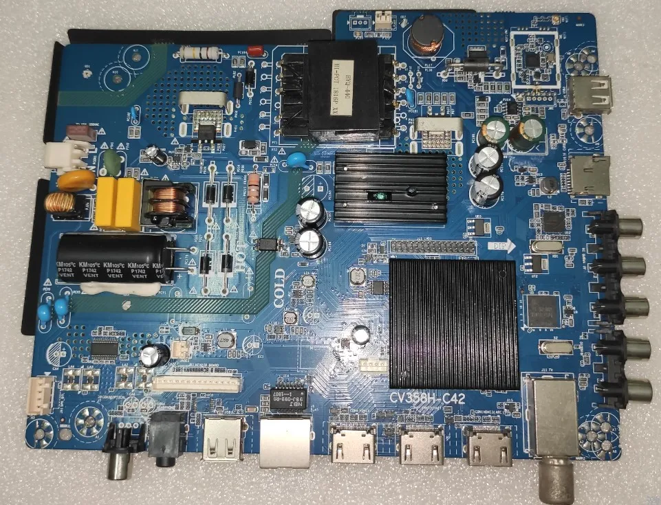 FREE SHIPPING ! cv358h-c42 Network WiFi TV motherboard Voltage current 56V -- 52V 350MA working good
FREE SHIPPING ! cv358h-c42 Network WiFi TV motherboard Voltage current 56V -- 52V 350MA working good