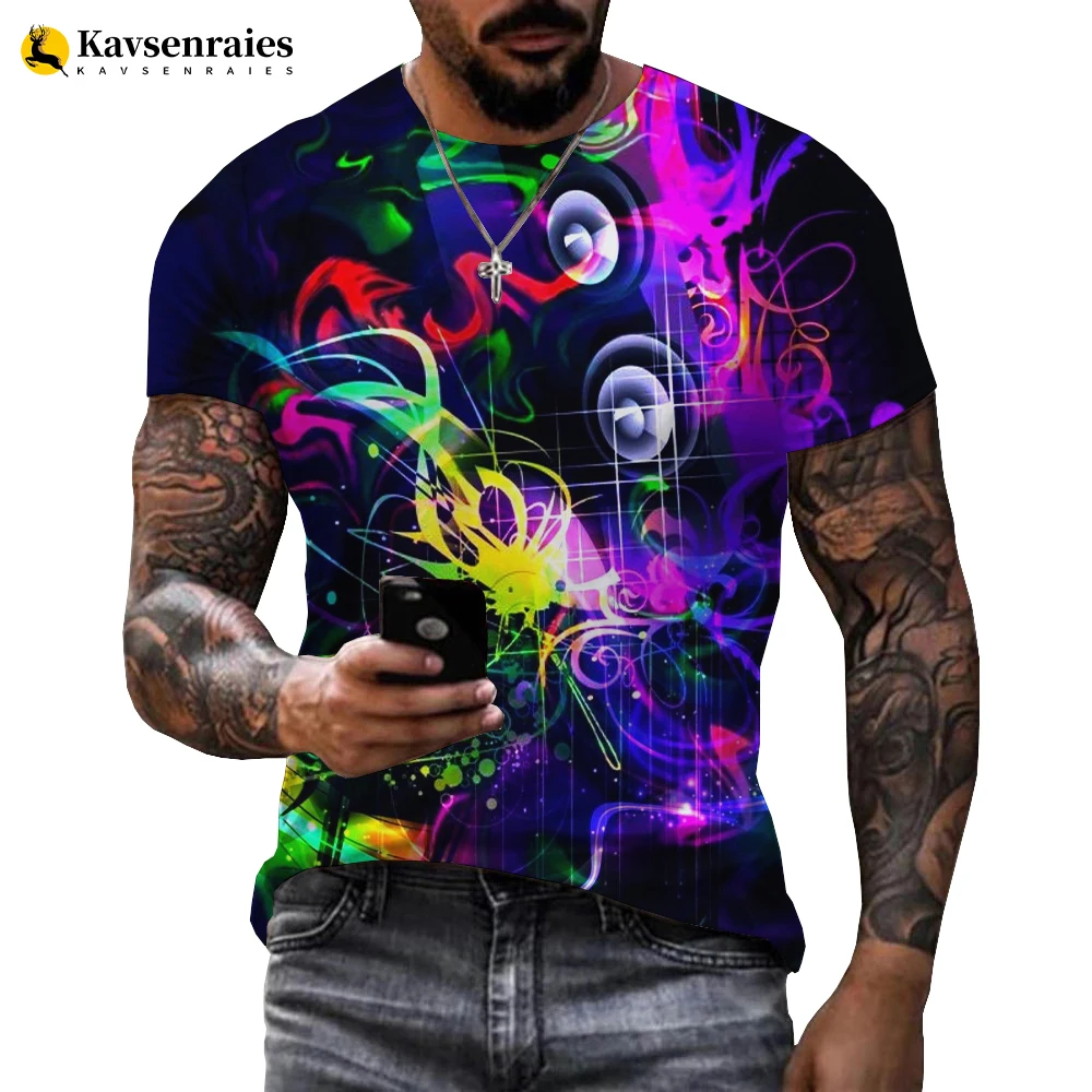2023 New Fashion Music Art Color Neon Graffiti 3D T-shirt Rainbow Paint Splatter Tops Men Casual Streetwear Oversized T Shirt
2023 New Fashion Music Art Color Neon Graffiti 3D T-shirt Rainbow Paint Splatter Tops Men Casual Streetwear Oversized T Shirt