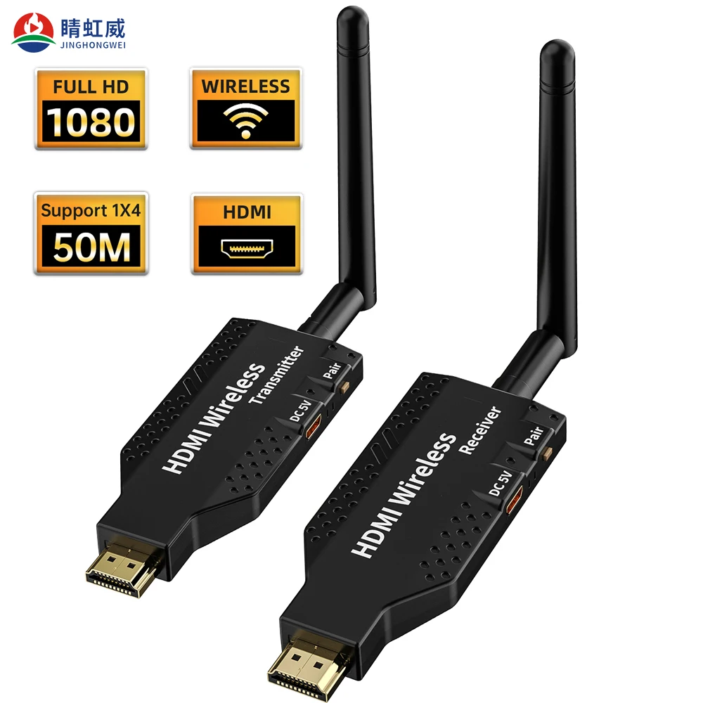 

Newest Wireless HDMI Extender 30M 50M Plug and Play 1080P 5.8G Wifi Video Transmitter Receiver Support 1X4 for Laptop PC to TV