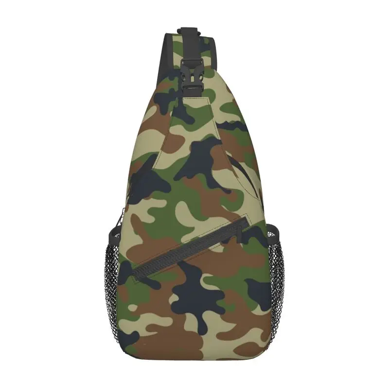 

Customized Woodland Camouflage Sling Bag for Men Fashion Military Army Camo Shoulder Crossbody Chest Backpack Traveling Daypack