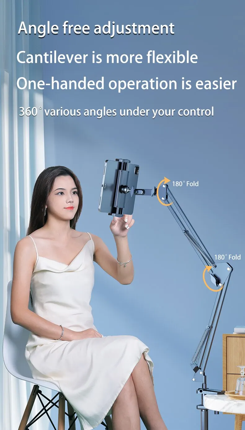 Tablet Stand Rotatable Phone Stand Long Arm Metal 180° Adjustable Holder for iPad Pro, Mini Air Xiaomi Tablet Compatible 4-12.9 inches 5 Mallzona Sdb2df437361040d0b6c4c30590a081e1l Tablet Stand Rotatable Phone Stand Long Arm Metal 180° Adjustable Holder for iPad Pro, Mini Air Xiaomi Tablet Compatible 4-12.9 inches Mallzona