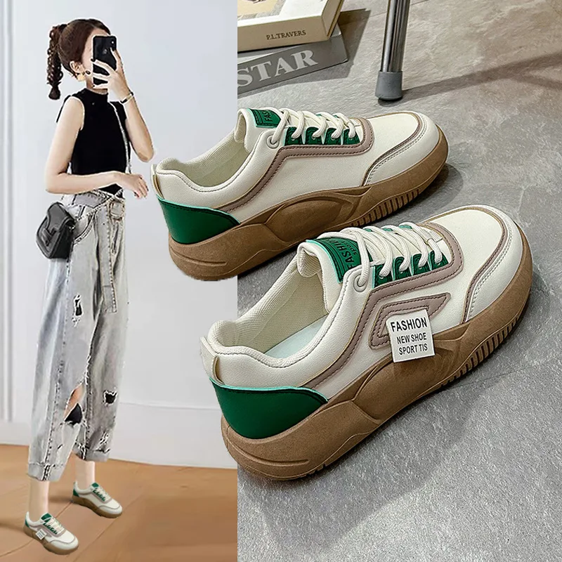 Women Vulcanized Shoes Autumn Winter Sports Loafers 2023 Comfortable Walking Sneakers Ladies Thick Soled Lace-Up Casual Shoes
Women Vulcanized Shoes Autumn Winter Sports Loafers 2023 Comfortable Walking Sneakers Ladies Thick Soled Lace-Up Casual Shoes