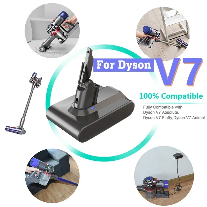 

Литиевая аккумуляторная батарея SV11 21,6 в 6800 мАч/12800 мАч для пылесоса Dyson SV11 V7 пушистый V7 Animal V7