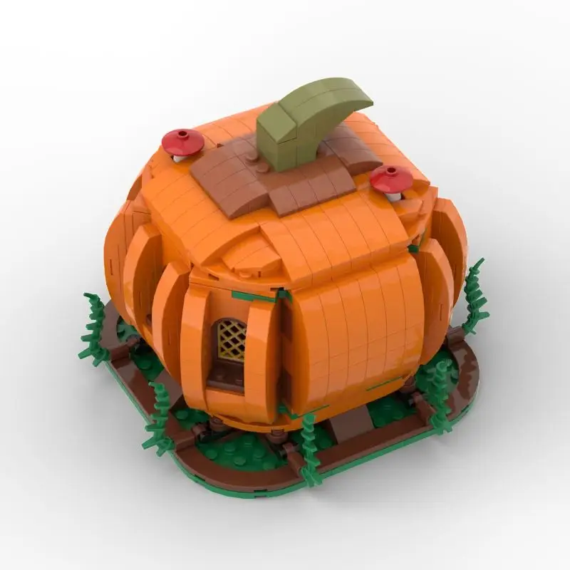 

533PCS MOC Halloween Jack-o-Lantern Creative Pendant Pumpkin Monster Building Blocks Bricks Toys Christmas Boys and Girls gift