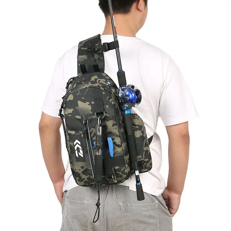 

Fishing Tackle Bag Single Shoulder Crossbody Bags Waist Pack Waterproof Fish Lures Gear Utility Storage Fishing Box Bag