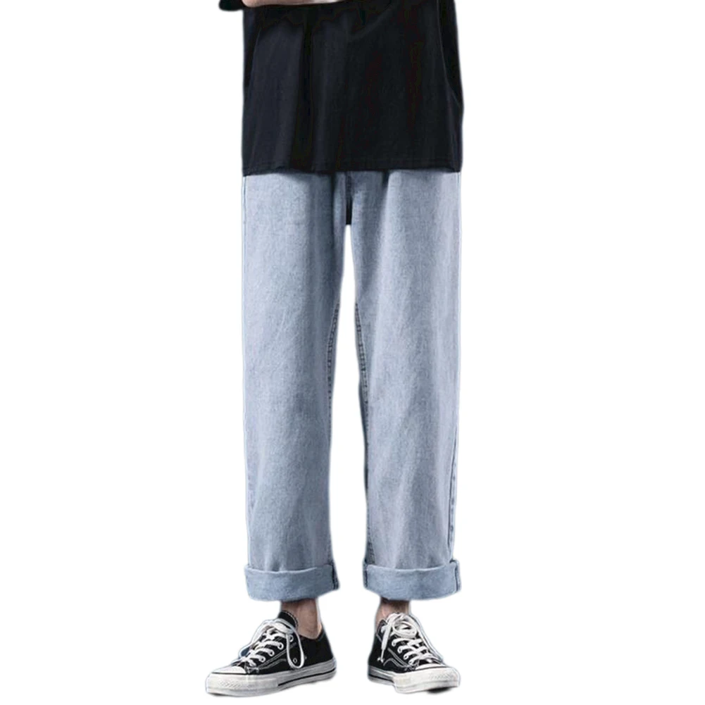 Straight Pants Men Jeans Blue Loose Jeans Casual Korean Fashion Versatile Casual Vintage Straight Pants Daily Comfy
Straight Pants Men Jeans Blue Loose Jeans Casual Korean Fashion Versatile Casual Vintage Straight Pants Daily Comfy