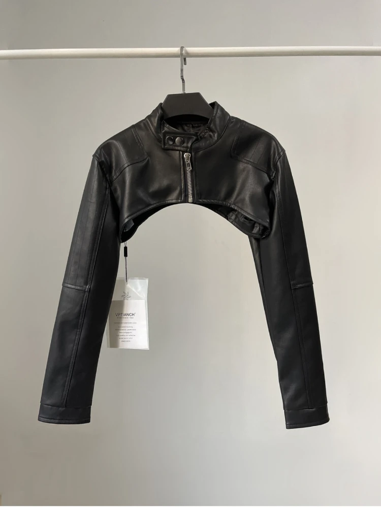 PU Chic Vintage Black Faux Leather Zipper Zip Up Coat Biker Jacket Women Girls Smock Top Women High Street Outfits Bomber Jacket
PU Chic Vintage Black Faux Leather Zipper Zip Up Coat Biker Jacket Women Girls Smock Top Women High Street Outfits Bomber Jacket