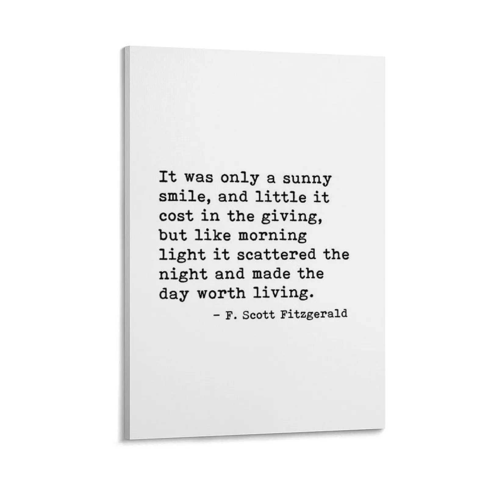 It was only a sunny smile - Fitzgerald quote Canvas Painting bedrooms decor wall art canvas painting
It was only a sunny smile - Fitzgerald quote Canvas Painting bedrooms decor wall art canvas painting