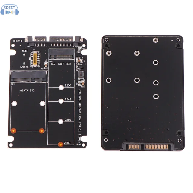 Carte adaptateur de disque dur SATA 60Gbps vers M2 NGFF SATA SSD MSATA SSD, adaptateur MSATA vers SATA M.2 NGFF vers SATA 1