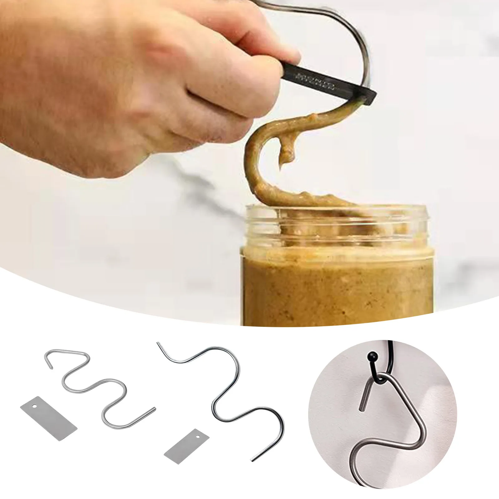 Natural Peanut Butter Stirrer Fits Jars Kitchen Tools Stirring Gadget Stainless Steel Material For Mixing Various Butter & Jam
Natural Peanut Butter Stirrer Fits Jars Kitchen Tools Stirring Gadget Stainless Steel Material For Mixing Various Butter & Jam