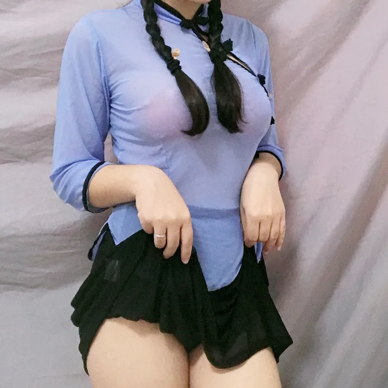 Plus Size Mesh Cheongsam Cosplay Suit Erotic Retro Student Uniform Cosplay Retro Republic Of China School Girl Lingerie Pajamas
Plus Size Mesh Cheongsam Cosplay Suit Erotic Retro Student Uniform Cosplay Retro Republic Of China School Girl Lingerie Pajamas