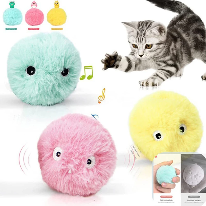 

Smart Cat Toys Interactive Ball Catnip Cat Training Toy Pet Playing Ball Pet Squeaky Supplies Products Toy for Cats Kitten Kitty