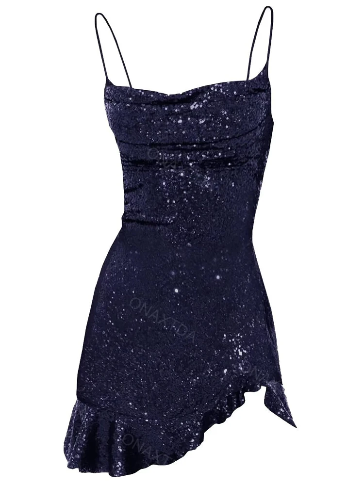 Spaghetti Straps Homecoming Dress for Teens Sparkly Sequin Cocktail Party Gown Short Backless Prom Dress with Ruffle Hem ON155
Spaghetti Straps Homecoming Dress for Teens Sparkly Sequin Cocktail Party Gown Short Backless Prom Dress with Ruffle Hem ON155