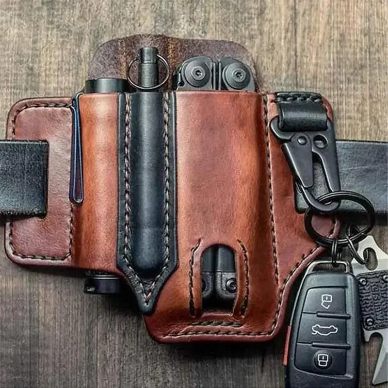 With Leather EDC And Key Leatherman Flashlight Belt for Tool Organizer Multitool Pocket Sheath Holder Outdoor for Camping Sheath
With Leather EDC And Key Leatherman Flashlight Belt for Tool Organizer Multitool Pocket Sheath Holder Outdoor for Camping Sheath