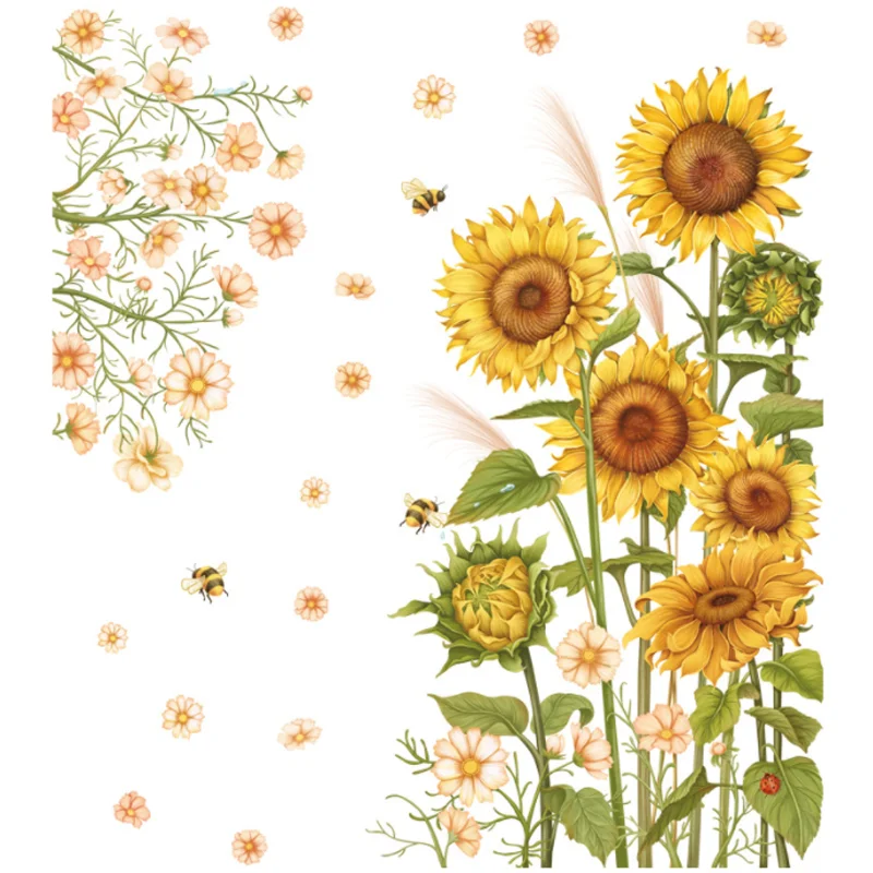 Helianthus Plant Wall Sticker Shop Window Glass Layout Electrostatic Background Sticker Moisture-proof Anti Fouling Removable
Helianthus Plant Wall Sticker Shop Window Glass Layout Electrostatic Background Sticker Moisture-proof Anti Fouling Removable