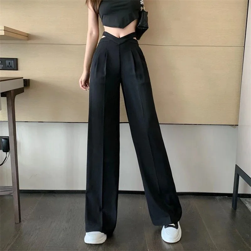 Hollow Out High Waist Wide Leg Pants Women Fashion Back Zipper Baggy Suit Pants Ladies Streetwear Y2K Straight Trousers
Hollow Out High Waist Wide Leg Pants Women Fashion Back Zipper Baggy Suit Pants Ladies Streetwear Y2K Straight Trousers