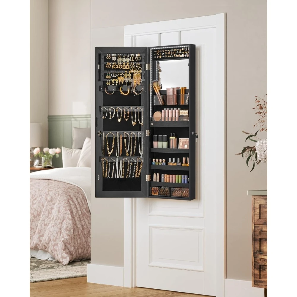

Mirror Cabinets Jewelry Cabinet Armoire Lockable Cabinet With Built-in Small Mirror Shelves Free Shipping Bedroom Furniture Home