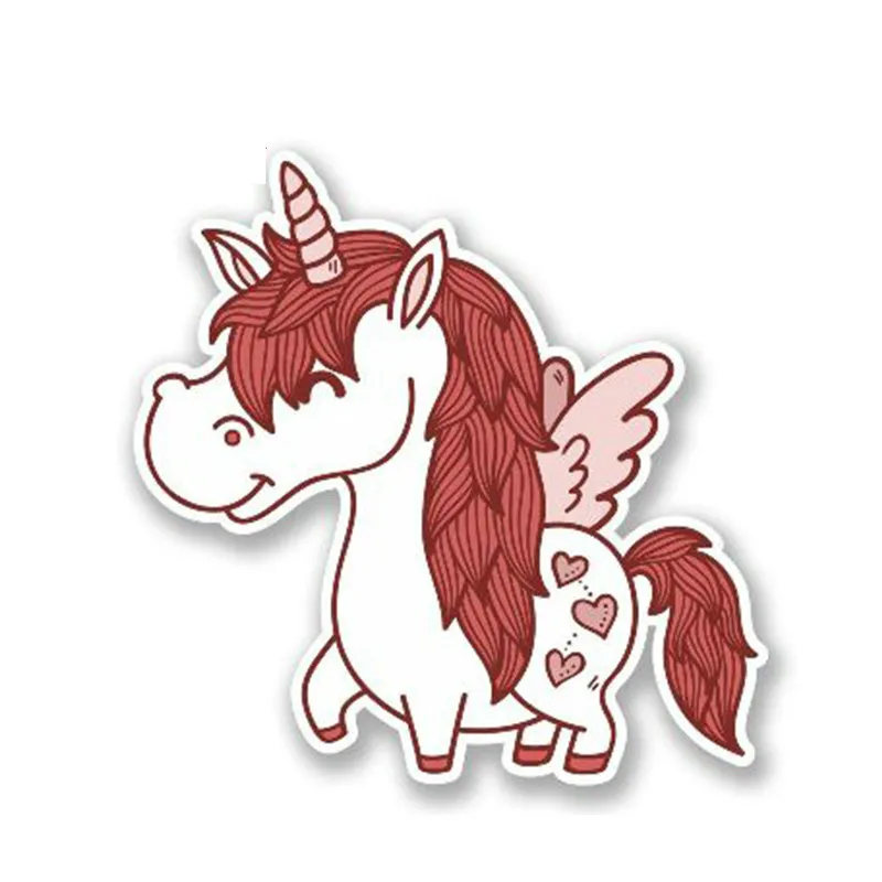 

Cute Personality Unicorn Modeling Popular Car Stickers PVC Auto Motorcycle Laptop Decor Waterproof Cover Scratches Decals