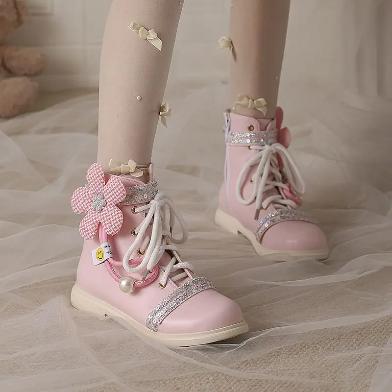 2023 Pink Ankle Boots for Children Winter Shoes Girls Mary Janes Shoes for Girls Lolita Shoes Cute Boot Female Princess Shoes
2023 Pink Ankle Boots for Children Winter Shoes Girls Mary Janes Shoes for Girls Lolita Shoes Cute Boot Female Princess Shoes