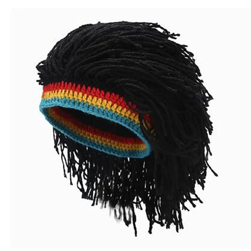 

Облегающая шапка Rasta Wig для мужчин, вязаная крючком зимняя теплая шапка ручной работы, шапки для Хэллоуина, праздника, подарки на день рождения, смешная Женская Балаклава