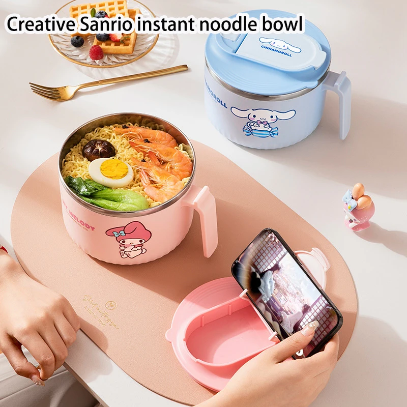 Sanrio, Hello Kitty My Melody Cinnamoroll миска для лапши быстрого приготовления с крышкой Kawaii Ланч-бокс Студенческая посуда большой емкости портативная
Sanrio, Hello Kitty My Melody Cinnamoroll миска для лапши быстрого приготовления с крышкой Kawaii Ланч-бокс Студенческая посуда большой емкости портативная