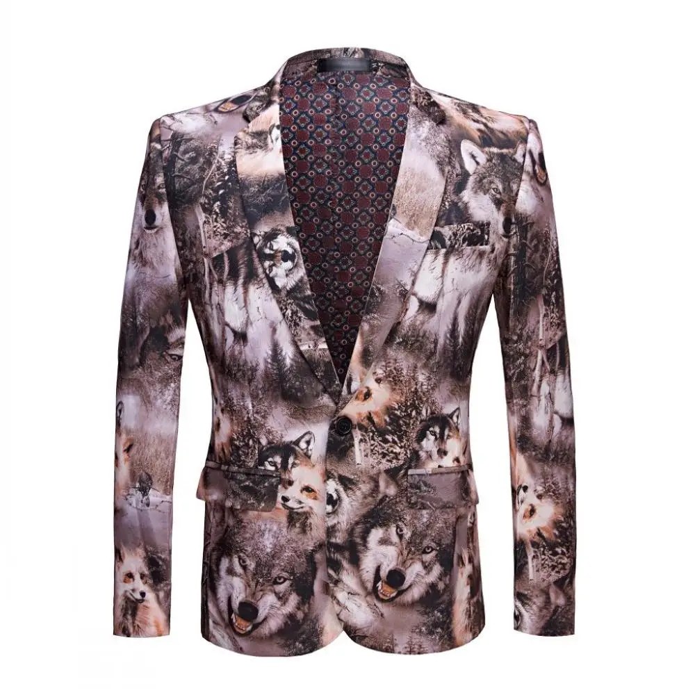 New Tide party Men Casual Blazer Print Wolves Pattern Design DJ Club Singer Costume Slim Fit Suit Jacket Coat
New Tide party Men Casual Blazer Print Wolves Pattern Design DJ Club Singer Costume Slim Fit Suit Jacket Coat