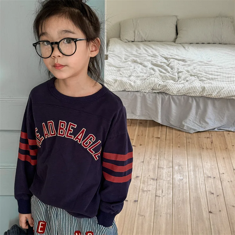 2025 Autumn New Children Long Sleeve T Shirts Boys Girls Letter Embroidery Cotton Tops Kids Casual Sweatshirt Bottoming Shirt 18 Sdb4239c3bfa44f5e9b25e528cbe8d5bem