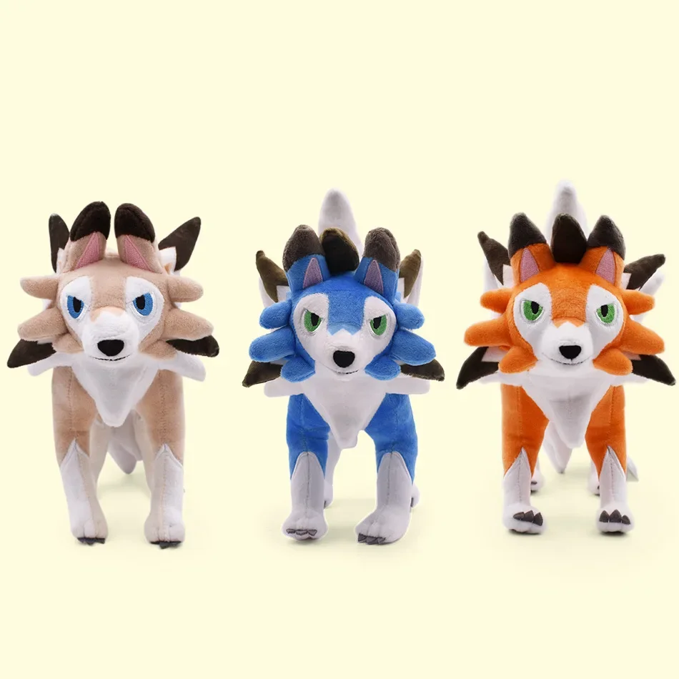

Pokemon Anime Shiny Lycanroc Soft Plush Toy Kawaii Cartoon Midnight Midday Lycanroc Wolf Stuffed Animals Gifts For Kids