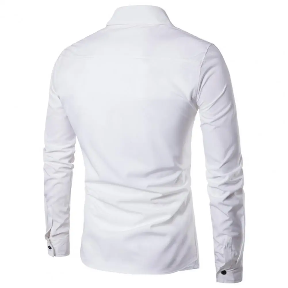 Soft Men Shirt Stylish Men's Single-breasted Cardigan Slim Fit Stand Collar Long Sleeve for Fall Spring Business Attire Lapel
Soft Men Shirt Stylish Men's Single-breasted Cardigan Slim Fit Stand Collar Long Sleeve for Fall Spring Business Attire Lapel