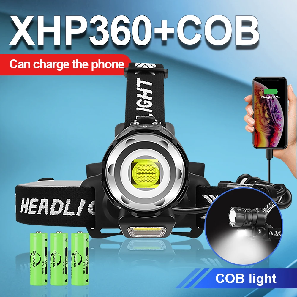 Мощный XHP360 светодиодный налобный фонарь USB высокой мощности перезаряжаемый фонарь 18650 XHP199 COB налобный фонарь для рыбалки кемпинга
Мощный XHP360 светодиодный налобный фонарь USB высокой мощности перезаряжаемый фонарь 18650 XHP199 COB налобный фонарь для рыбалки кемпинга