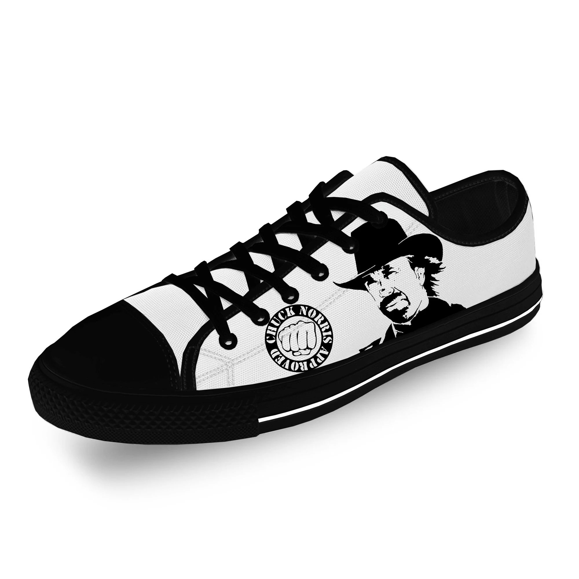 

Chuck Norris Low Top Sneakers Mens Womens Teenager Casual Shoes Canvas Black Shoes 3D Printed Breathable Lightweight Shoe