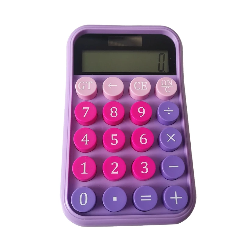 Mechanical Switch Calculator LCD Display Purple Calculator Big Buttons Mechanical Calculator
Mechanical Switch Calculator LCD Display Purple Calculator Big Buttons Mechanical Calculator