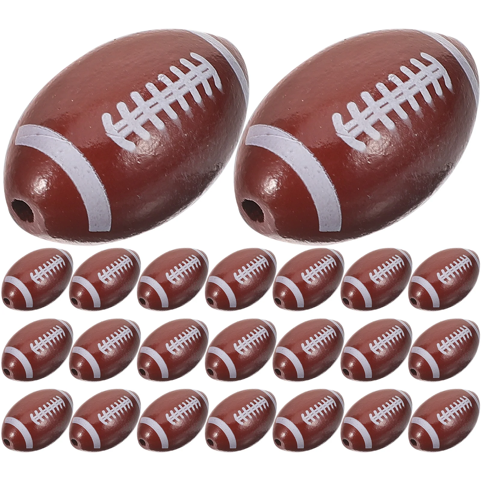 50 Pcs Jewelry Rugby Wooden Beads Friendship Bracelets Beadable Keychain Sports for
50 Pcs Jewelry Rugby Wooden Beads Friendship Bracelets Beadable Keychain Sports for