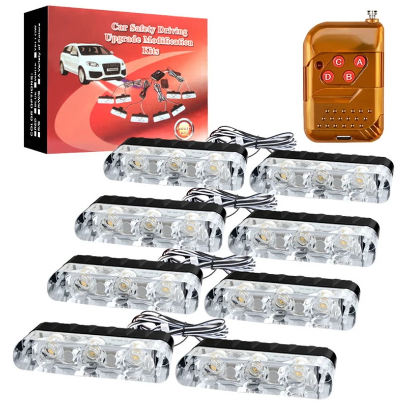 1 Set 8*3 LED Car Strobe Warning Light With Wireless Remote Control Red And Blue Police Light 12V Ambulance Flashing Lights
1 Set 8*3 LED Car Strobe Warning Light With Wireless Remote Control Red And Blue Police Light 12V Ambulance Flashing Lights