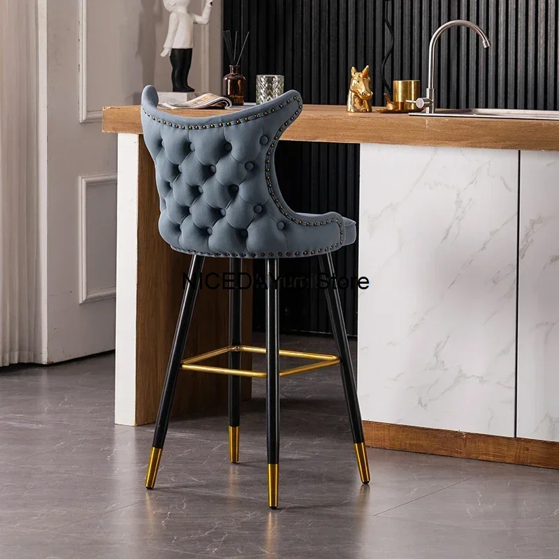 American Light Luxury Bar Chair Home Modern Simple Bar Chair European Style High Back Island High Chair Bar Stool Cadeiras
American Light Luxury Bar Chair Home Modern Simple Bar Chair European Style High Back Island High Chair Bar Stool Cadeiras