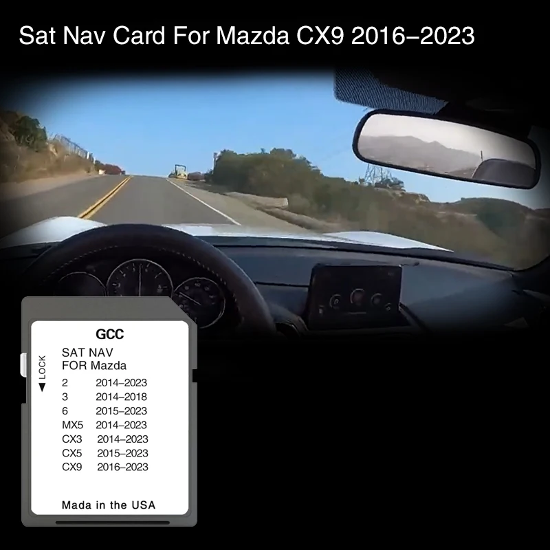 

Compatible For Mazda CX9 From 2016 to 2023 GPS SD CARD Map Navigation 8GB Cover GCC Middle East Oman Jordan