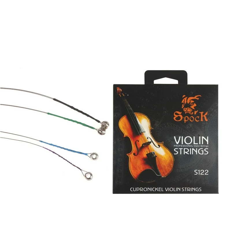 1 SET Spock S122 Nickel Silver Violin Strings fit for 3/4 4/4 Violin Stainless Steel Core Nickel Silver Wound
1 SET Spock S122 Nickel Silver Violin Strings fit for 3/4 4/4 Violin Stainless Steel Core Nickel Silver Wound