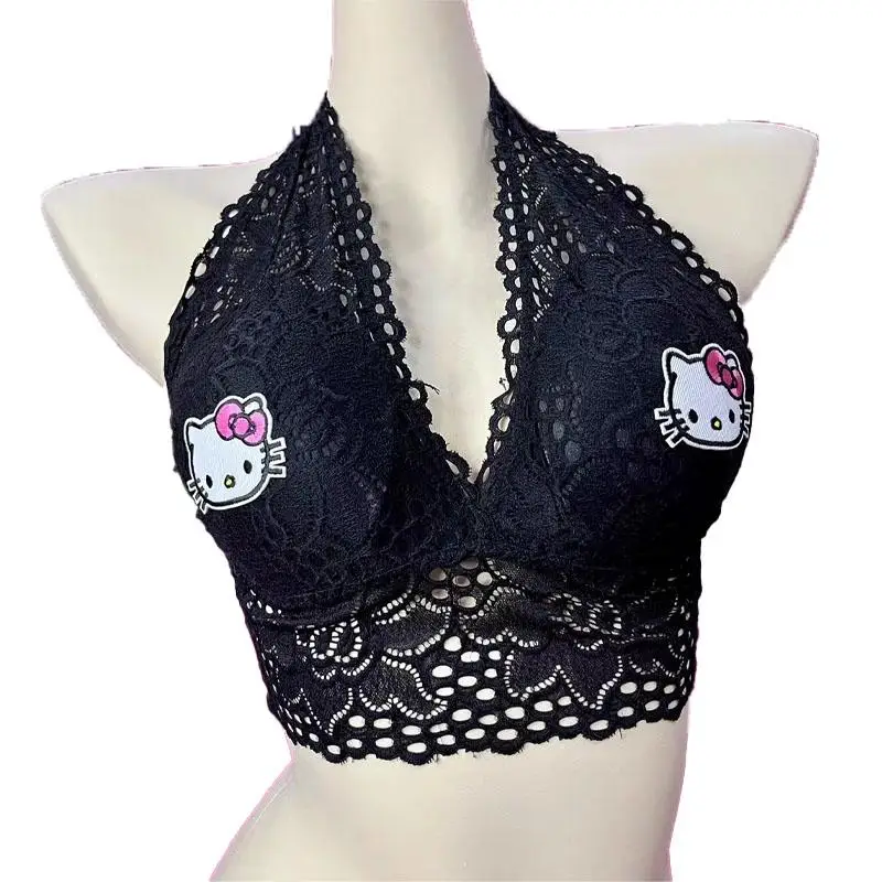 Cartoon Cute Hellokittys Anime Embroidery Printing Sexy Halter Neck Lace Backless Bra Underwear Breathable Comfortable Girls
Cartoon Cute Hellokittys Anime Embroidery Printing Sexy Halter Neck Lace Backless Bra Underwear Breathable Comfortable Girls