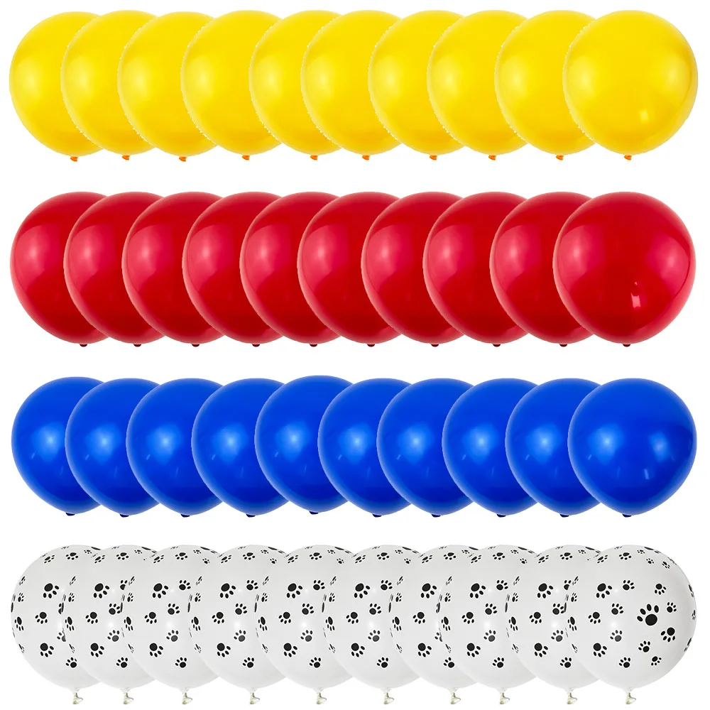 

40pcs Mix 12'' Pets Dog Paw Latex Balloons Animal Theme Party Decor Kids Classic Toys Globos Helium Air Inflatable Ball Supplies