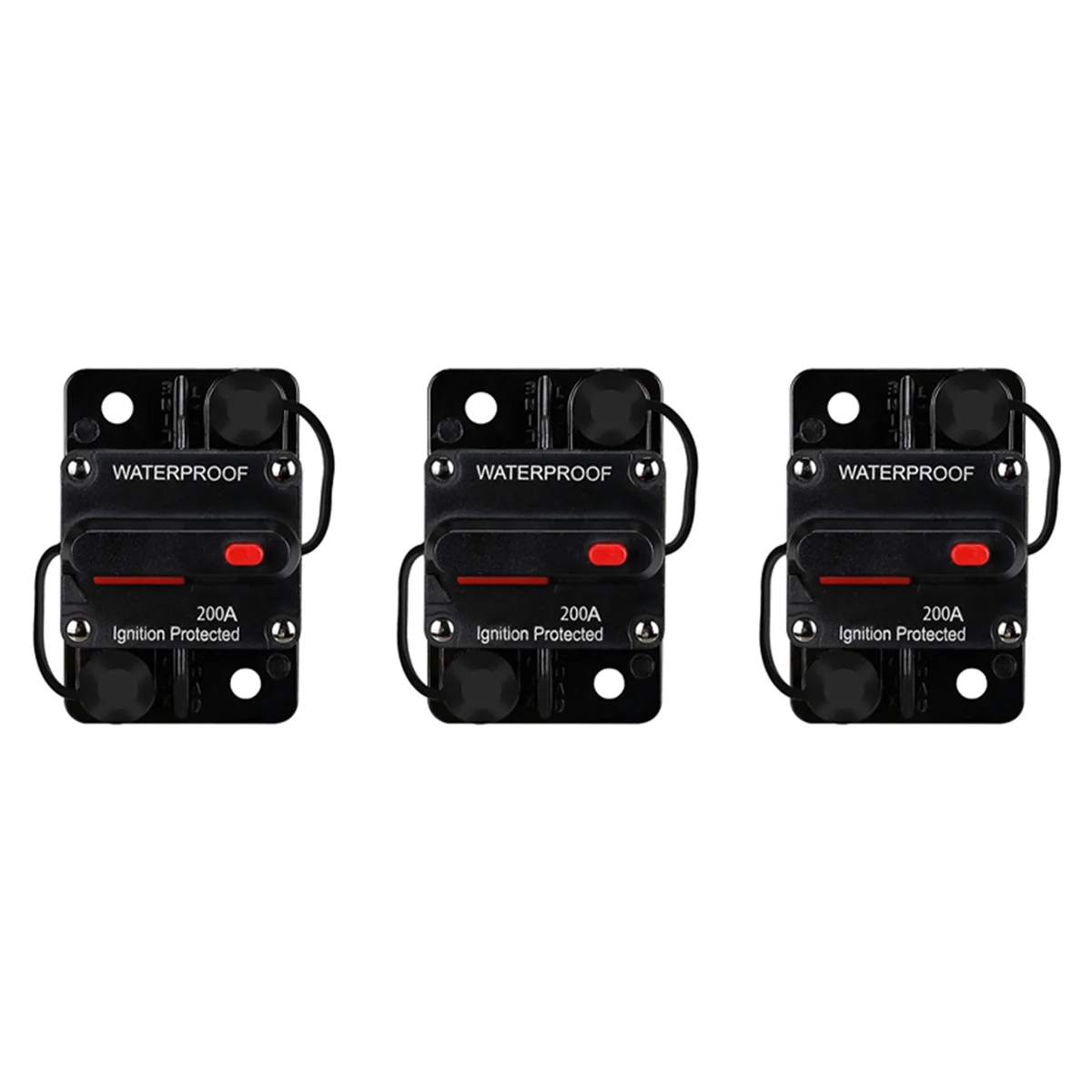 3X Waterproof Circuit Breaker,with Manual Reset,12V-48V DC,200A,for Car Marine Trolling Motors Boat Power Protect
3X Waterproof Circuit Breaker,with Manual Reset,12V-48V DC,200A,for Car Marine Trolling Motors Boat Power Protect