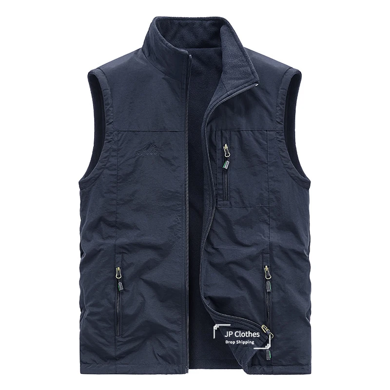 Spring Autumn Men's Outdoor Casual Large Size Fleece Vest Men's Warm Waistcoat Fashion Standing Collar Sleeveless Jacket for Man
Spring Autumn Men's Outdoor Casual Large Size Fleece Vest Men's Warm Waistcoat Fashion Standing Collar Sleeveless Jacket for Man