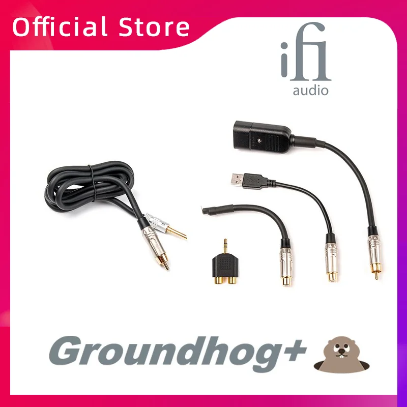 

iFi Groundhog+ Ground Return Cable Set Shield Interference Hifi Multifunctional Banana/RCA 3.5mm Female RCA Spade USB Cable