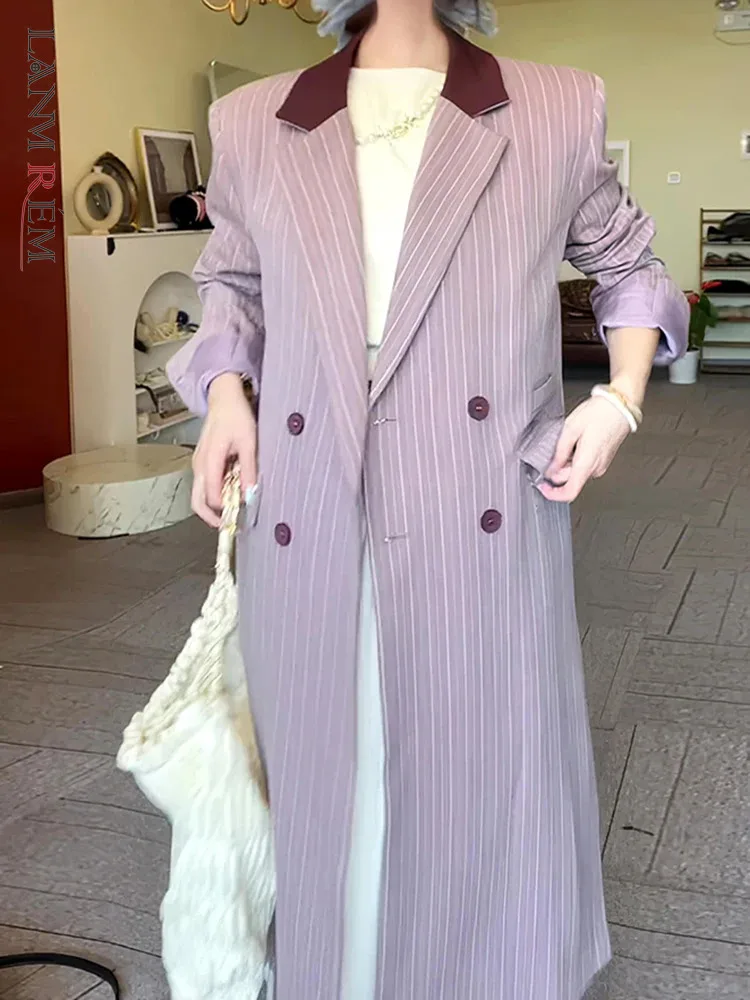 LANMREM Korean Style Striped Long Women's Blazer Notched Collar Double Breasted Loose Coat Fashion 2024 Spring New 2AA3933
LANMREM Korean Style Striped Long Women's Blazer Notched Collar Double Breasted Loose Coat Fashion 2024 Spring New 2AA3933