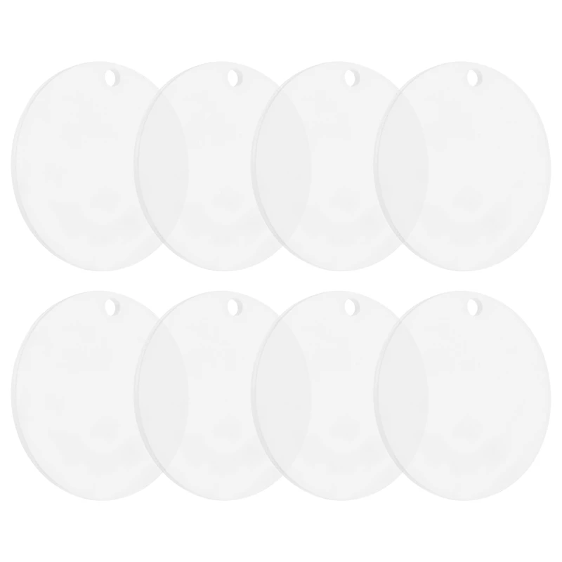 

22 Pieces Acrylic Blanks Clear Ornaments Blanks Acrylic Round Circle Disc With Hole Acrylic Blank For Keychain