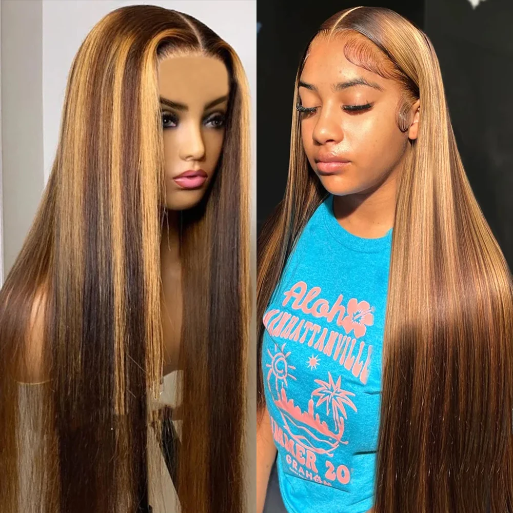 Highlight Straight Glueless Wig Human Hair Ready To Wear 4/27 7x5 Lace Closure Pre Cut 13x4 Lace Front Wig For Women Preplcuked
Highlight Straight Glueless Wig Human Hair Ready To Wear 4/27 7x5 Lace Closure Pre Cut 13x4 Lace Front Wig For Women Preplcuked