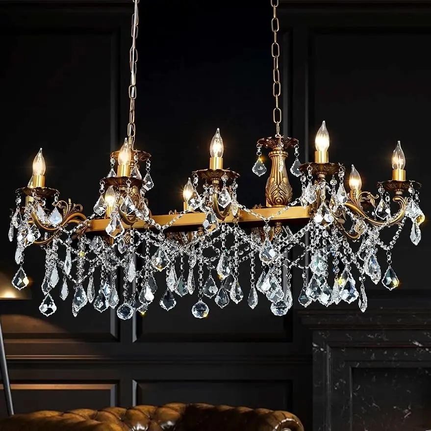 Crystal Chandeliers Contemporary Chandelier Island Lighting 10 Lights Candle Rectangle Kitchen Island Entry L42.91
Crystal Chandeliers Contemporary Chandelier Island Lighting 10 Lights Candle Rectangle Kitchen Island Entry L42.91