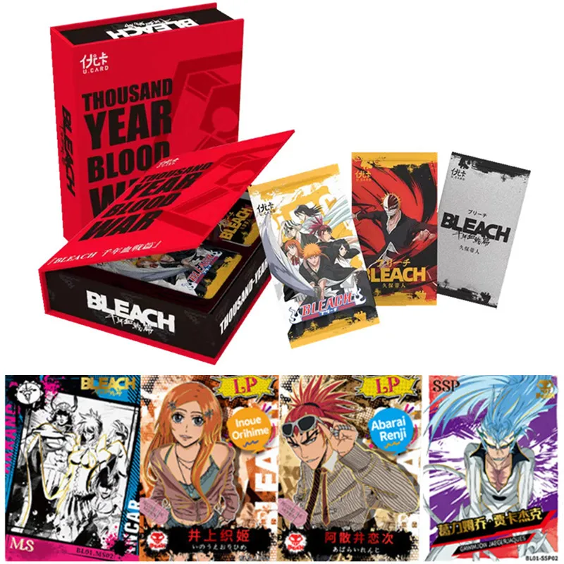 New BLEACH Card Kurosaki Ichigo Inoue Orihime Ishida Uryuu Anime Character Collectible Card Game Hobby Boy Christmas Gift Toy
New BLEACH Card Kurosaki Ichigo Inoue Orihime Ishida Uryuu Anime Character Collectible Card Game Hobby Boy Christmas Gift Toy