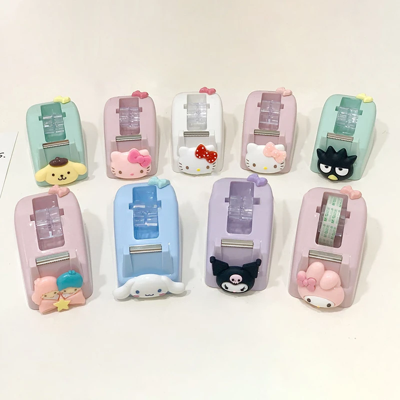 Мультяшный резак для ленты Sanrio, настольный органайзер для хранения ленты, диспенсер для ленты, упаковочный резак, школьные и офисные принадлежности
Мультяшный резак для ленты Sanrio, настольный органайзер для хранения ленты, диспенсер для ленты, упаковочный резак, школьные и офисные принадлежности